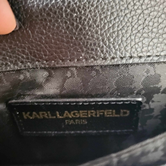 Karl Lagerfeld Paris crossbody black mini bag - Picture 9 of 12